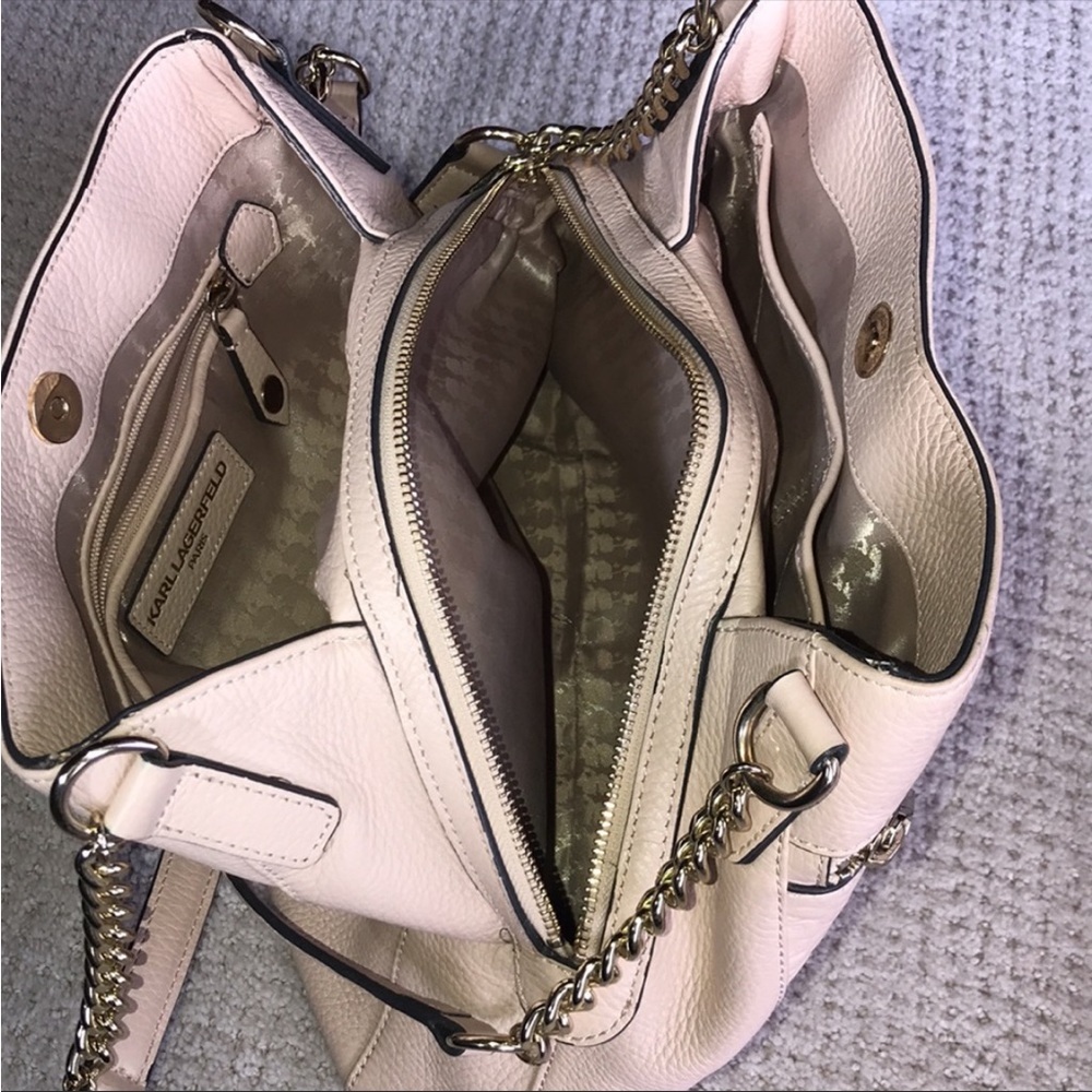 Karl Lagerfeld Blush Purse with Roses